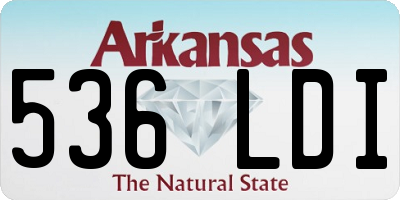 AR license plate 536LDI