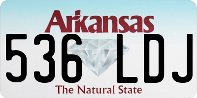 AR license plate 536LDJ