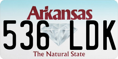 AR license plate 536LDK