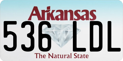 AR license plate 536LDL