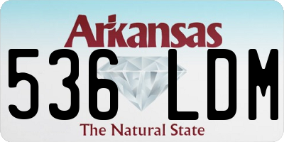 AR license plate 536LDM