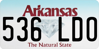 AR license plate 536LDO