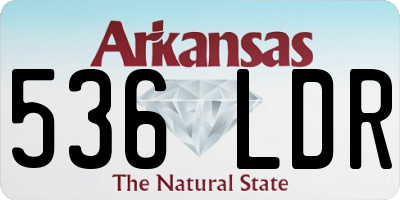 AR license plate 536LDR