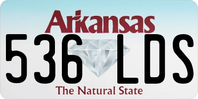 AR license plate 536LDS