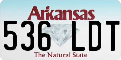 AR license plate 536LDT