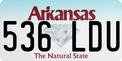 AR license plate 536LDU