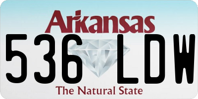 AR license plate 536LDW