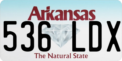 AR license plate 536LDX