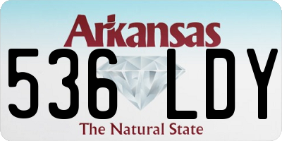 AR license plate 536LDY