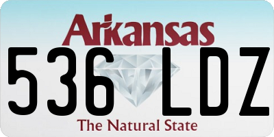 AR license plate 536LDZ