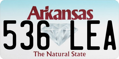 AR license plate 536LEA