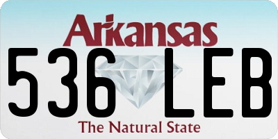 AR license plate 536LEB