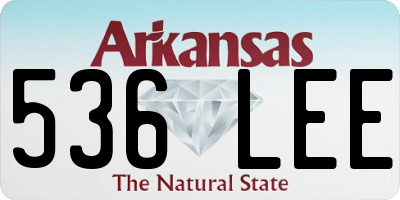 AR license plate 536LEE