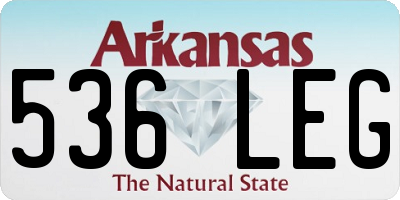 AR license plate 536LEG