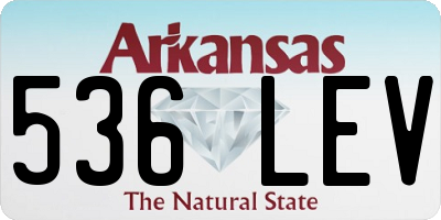 AR license plate 536LEV