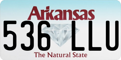 AR license plate 536LLU