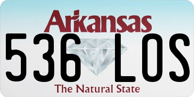 AR license plate 536LOS