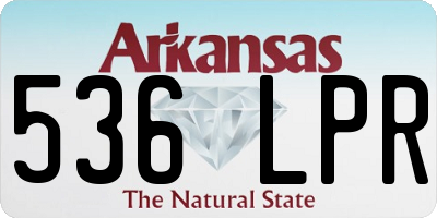 AR license plate 536LPR