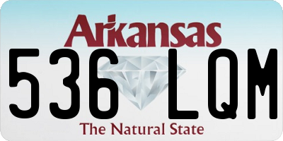 AR license plate 536LQM