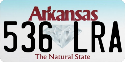 AR license plate 536LRA