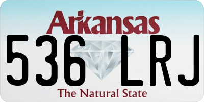 AR license plate 536LRJ