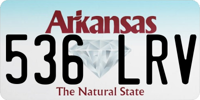 AR license plate 536LRV