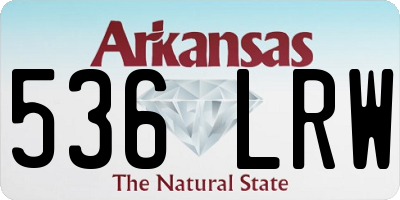 AR license plate 536LRW