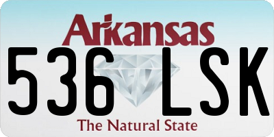 AR license plate 536LSK