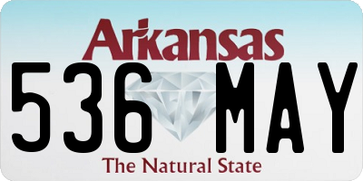 AR license plate 536MAY