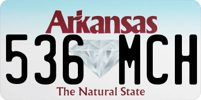AR license plate 536MCH