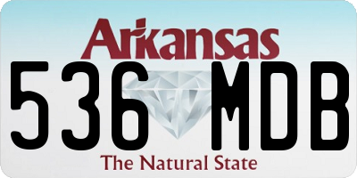 AR license plate 536MDB