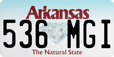 AR license plate 536MGI
