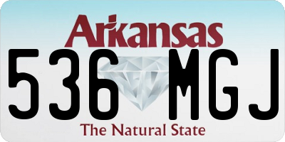 AR license plate 536MGJ