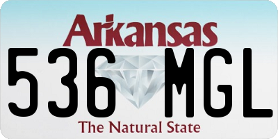 AR license plate 536MGL