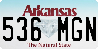 AR license plate 536MGN