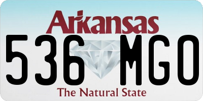 AR license plate 536MGO