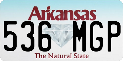 AR license plate 536MGP