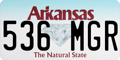 AR license plate 536MGR