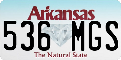 AR license plate 536MGS