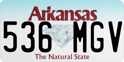 AR license plate 536MGV