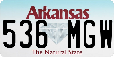 AR license plate 536MGW