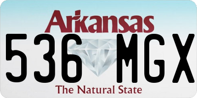 AR license plate 536MGX