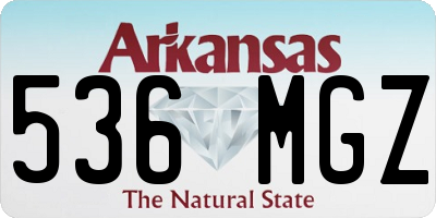 AR license plate 536MGZ
