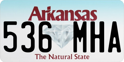 AR license plate 536MHA