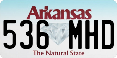 AR license plate 536MHD