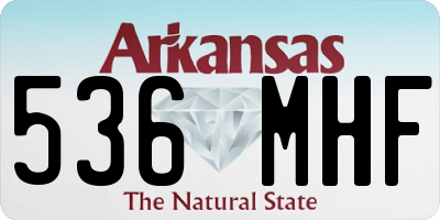AR license plate 536MHF
