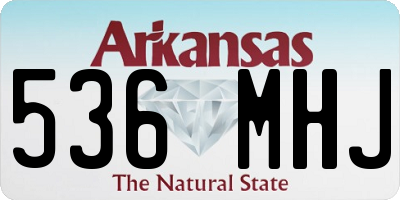 AR license plate 536MHJ