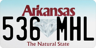 AR license plate 536MHL