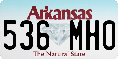AR license plate 536MHO