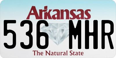 AR license plate 536MHR
